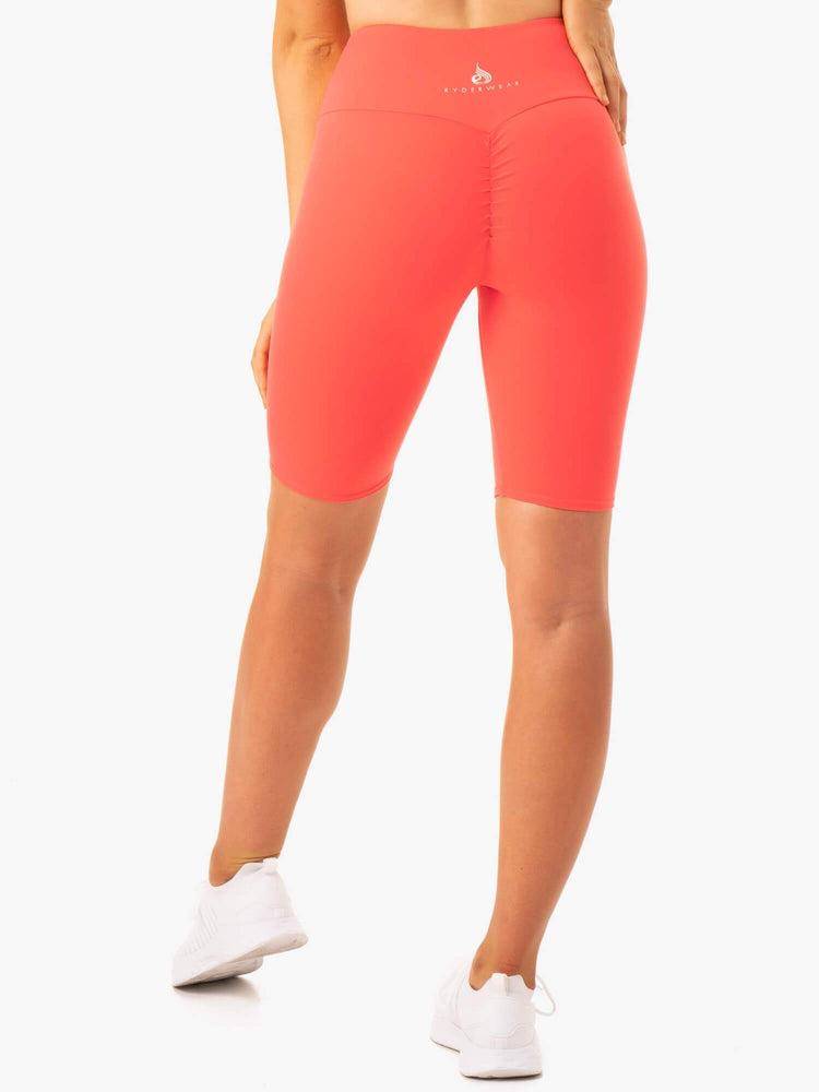 Ryderwear Women Shorts Staples Scrunch Bum Bike Women's Shorts Coral | CA2040GL