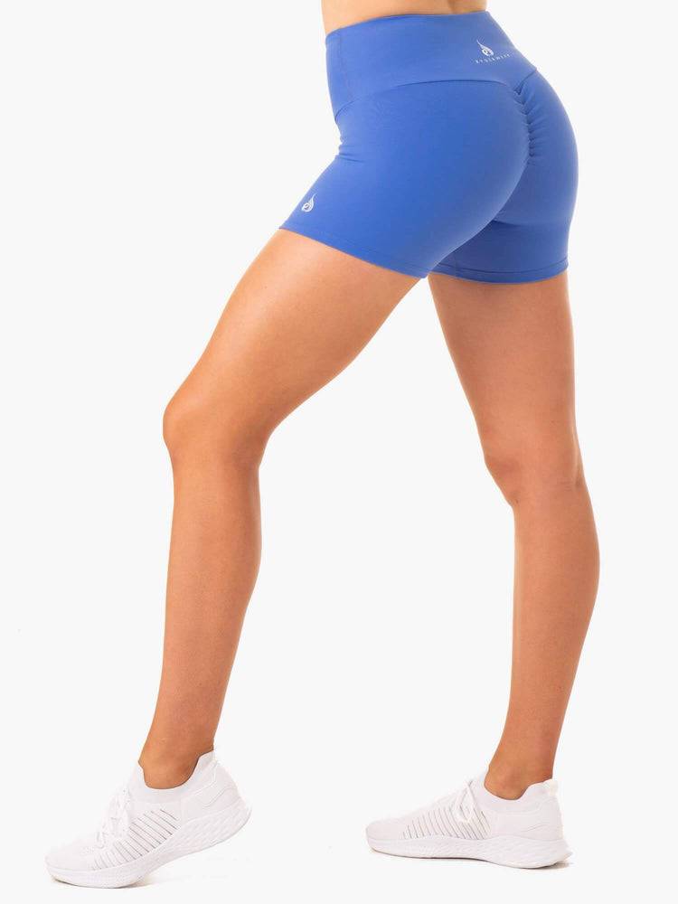 Ryderwear Women Shorts Staples Scrunch Bum Booty Women's Shorts Iris Blue | CA2175ZG