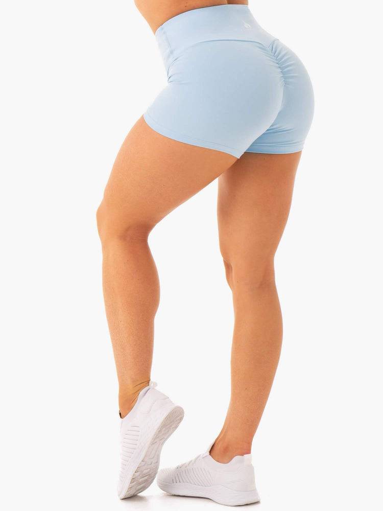 Ryderwear Women Shorts Staples Scrunch Bum Booty Women's Shorts Sky Blue | CA2205BC