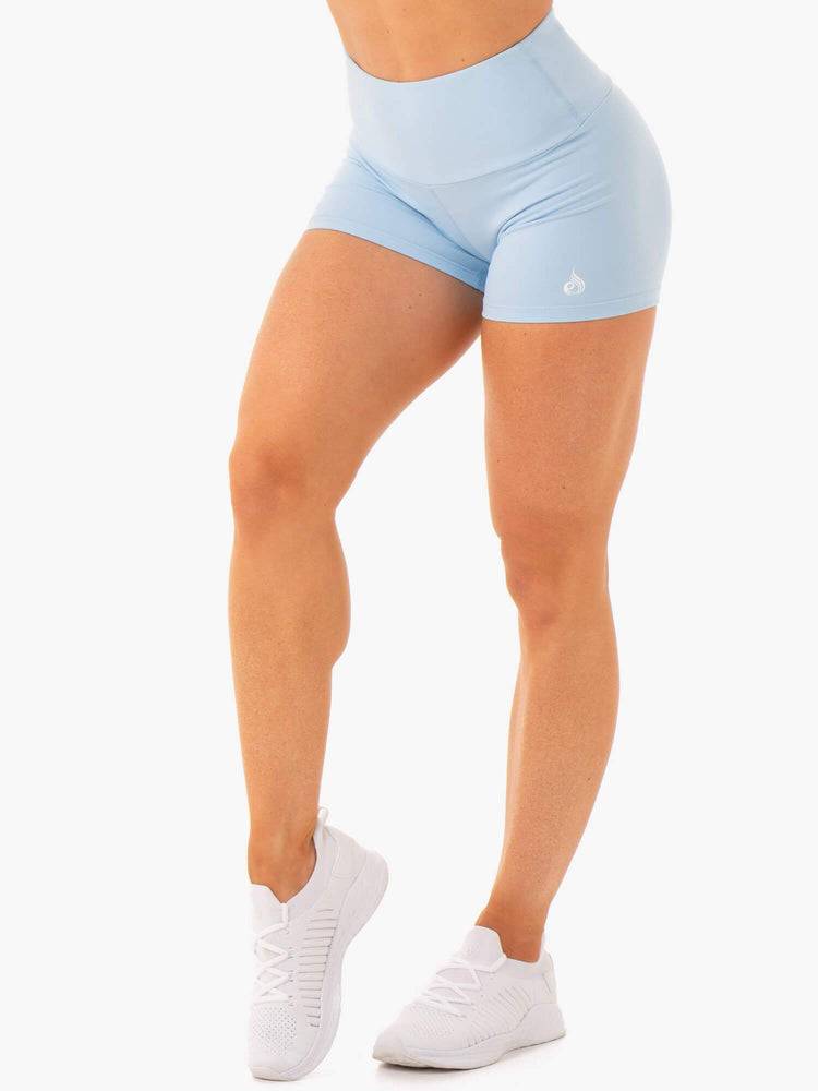 Ryderwear Women Shorts Staples Scrunch Bum Booty Women\'s Shorts Sky Blue | CA2205BC