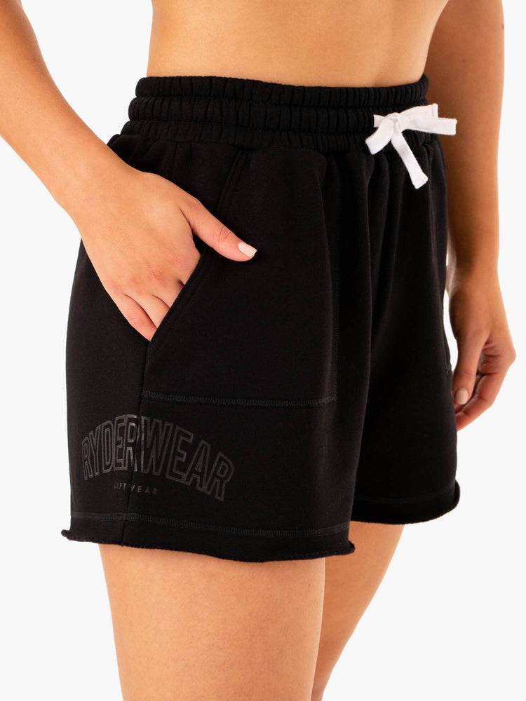 Ryderwear Women Shorts Ultimate Longline Track Women's Shorts Black | CA2011SO