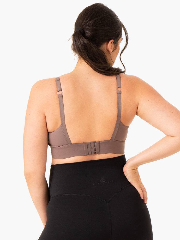 Ryderwear Women Sports Bra Active Bump Women's Sports Bra Chocolate | CA1937HK