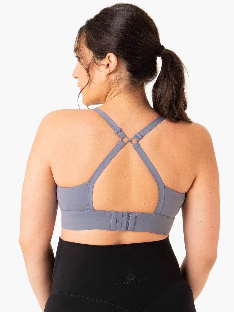 Ryderwear Women Sports Bra Active Bump Women's Sports Bra Steel Blue | CA1938JJ