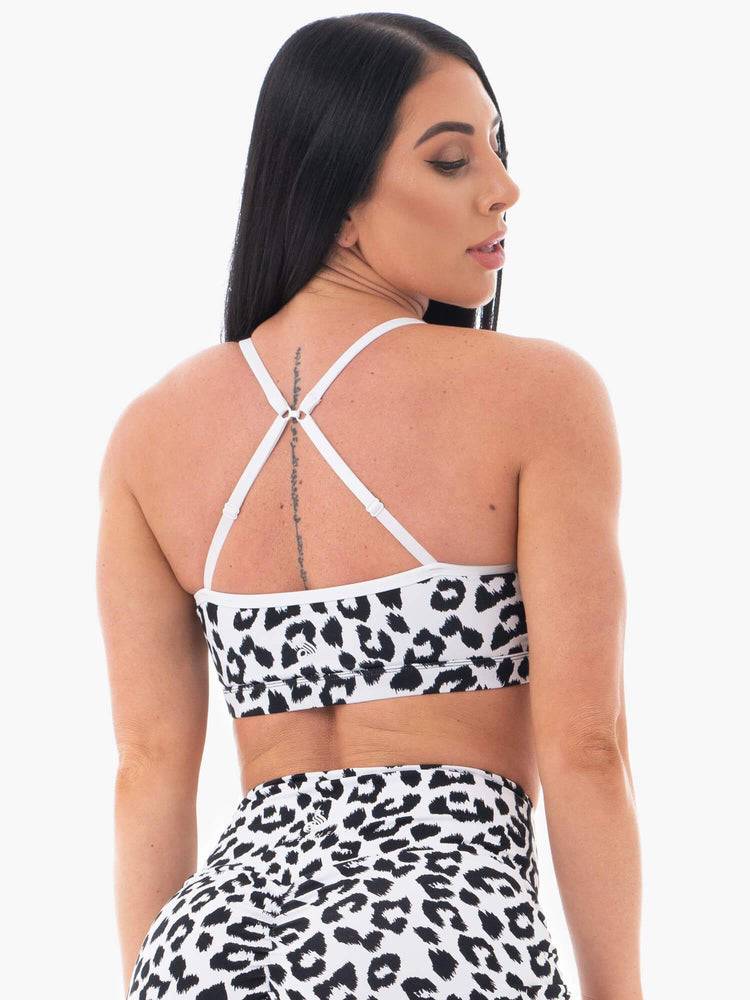 Ryderwear Women Sports Bra Animal Women's Sports Bra Snow Leopard | CA1601KI