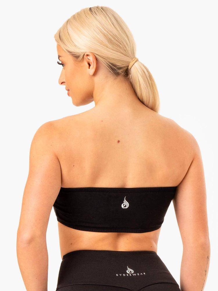 Ryderwear Women Sports Bra Bandeau Women's Sports Bra Black | CA1668UT