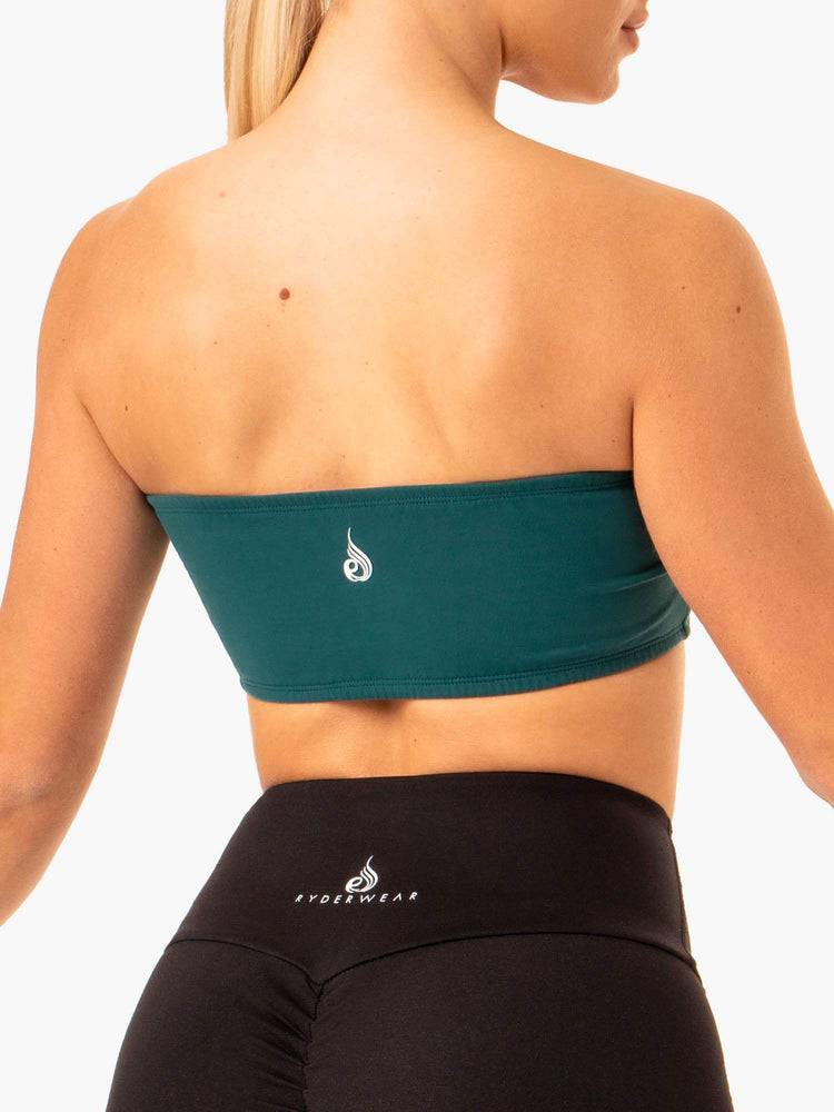 Ryderwear Women Sports Bra Bandeau Women's Sports Bra Teal | CA1728GL