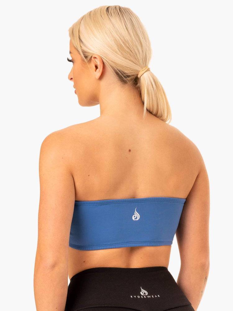 Ryderwear Women Sports Bra Bandeau Women's Sports Bra Blue | CA1789BC