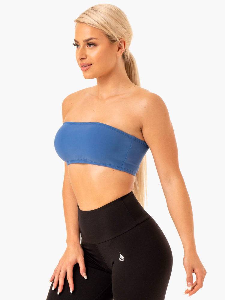 Ryderwear Women Sports Bra Bandeau Women's Sports Bra Blue | CA1789BC