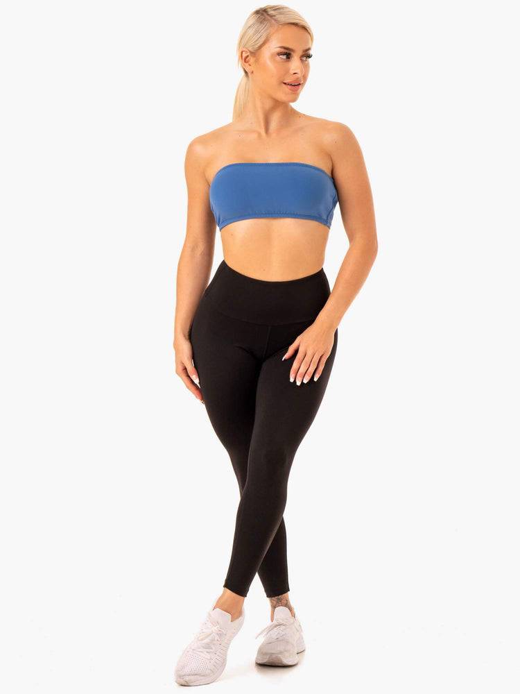 Ryderwear Women Sports Bra Bandeau Women's Sports Bra Blue | CA1789BC