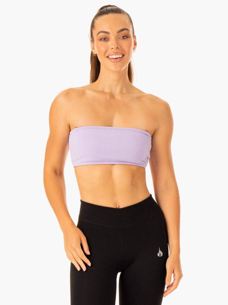 Ryderwear Women Sports Bra Convertible Bandeau Women's Sports Bra Lavender | CA1813CE