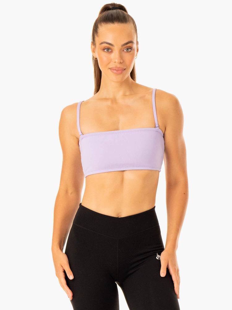 Ryderwear Women Sports Bra Convertible Bandeau Women\'s Sports Bra Lavender | CA1813CE