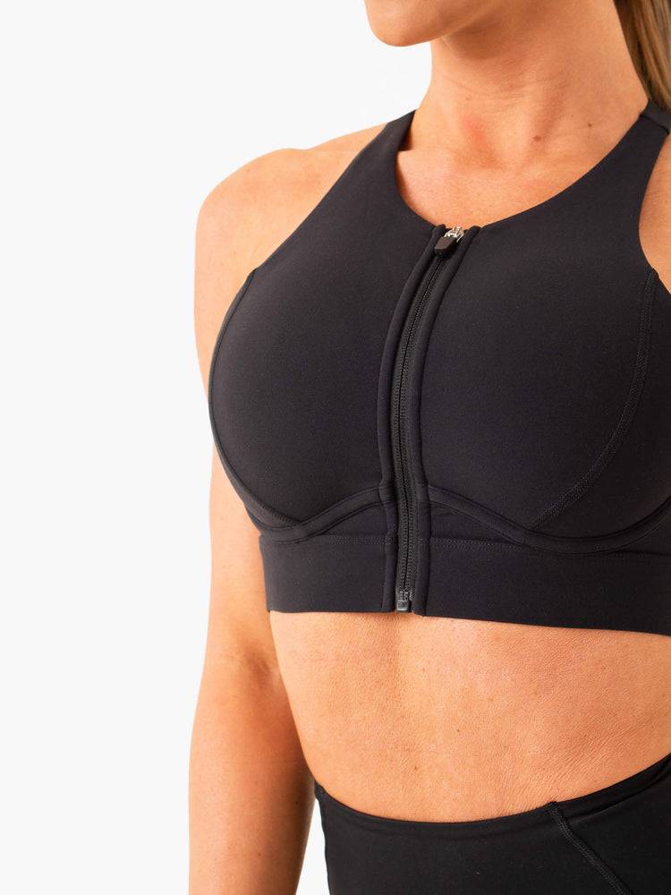 Ryderwear Women Sports Bra Critical High Impact Women's Sports Bra Black | CA1878OR