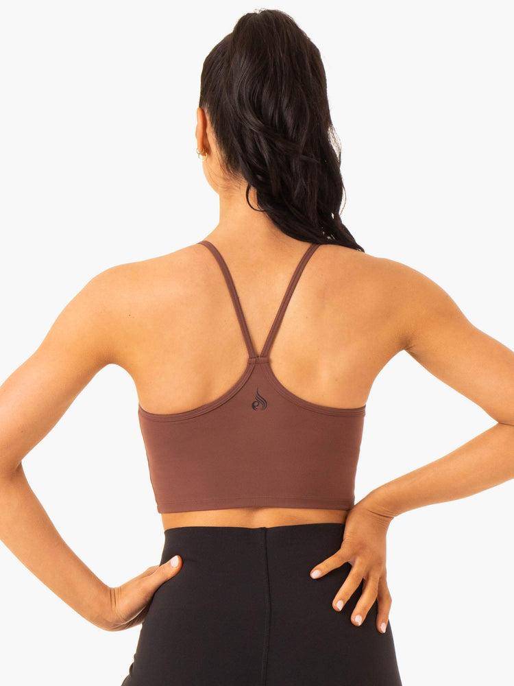 Ryderwear Women Sports Bra Embody Compression Tank Women's Sports Bra Chocolate | CA1906AP