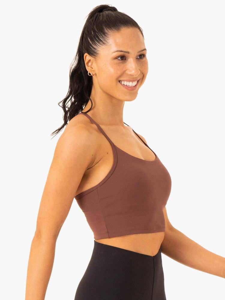 Ryderwear Women Sports Bra Embody Compression Tank Women\'s Sports Bra Chocolate | CA1906AP