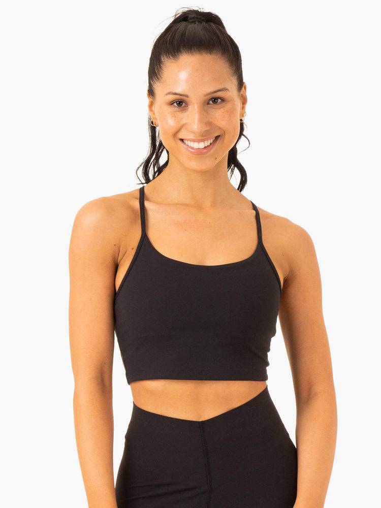 Ryderwear Women Sports Bra Embody Compression Tank Women\'s Sports Bra Black | CA1908DN