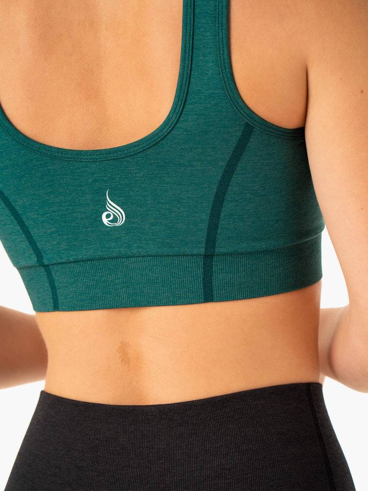 Ryderwear Women Sports Bra Enhance Seamless Women's Sports Bra Teal | CA1841BC