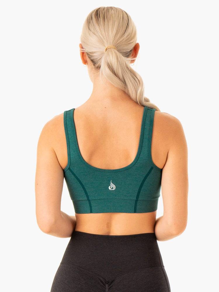 Ryderwear Women Sports Bra Enhance Seamless Women's Sports Bra Teal | CA1841BC