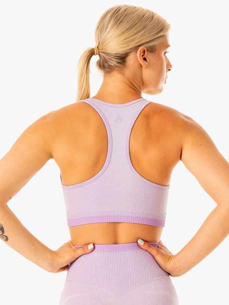 Ryderwear Women Sports Bra Excel Seamless Women's Sports Bra Lavender Marl | CA1890XF