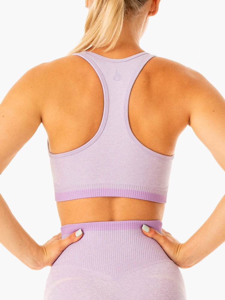 Ryderwear Women Sports Bra Excel Seamless Women's Sports Bra Lavender Marl | CA1890XF