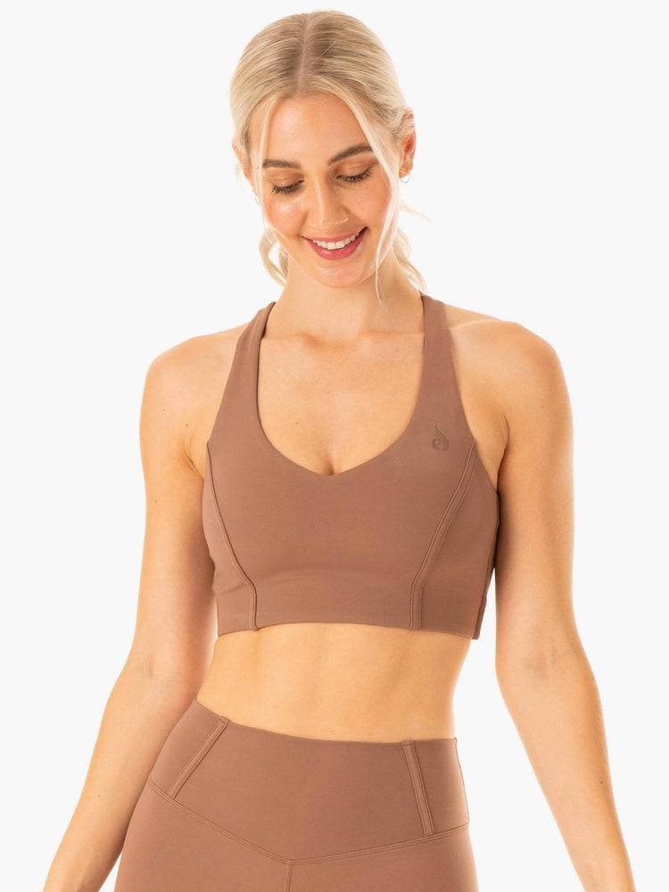 Ryderwear Women Sports Bra Form Women\'s Sports Bra Mocha | CA1859HK