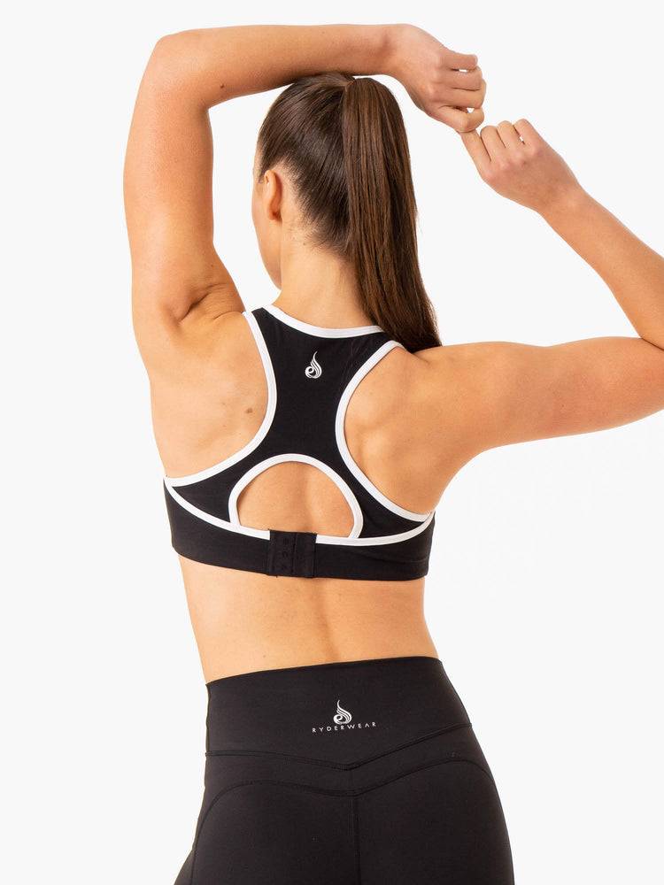 Ryderwear Women Sports Bra Frequency High Impact Women's Sports Bra Black | CA1876UT