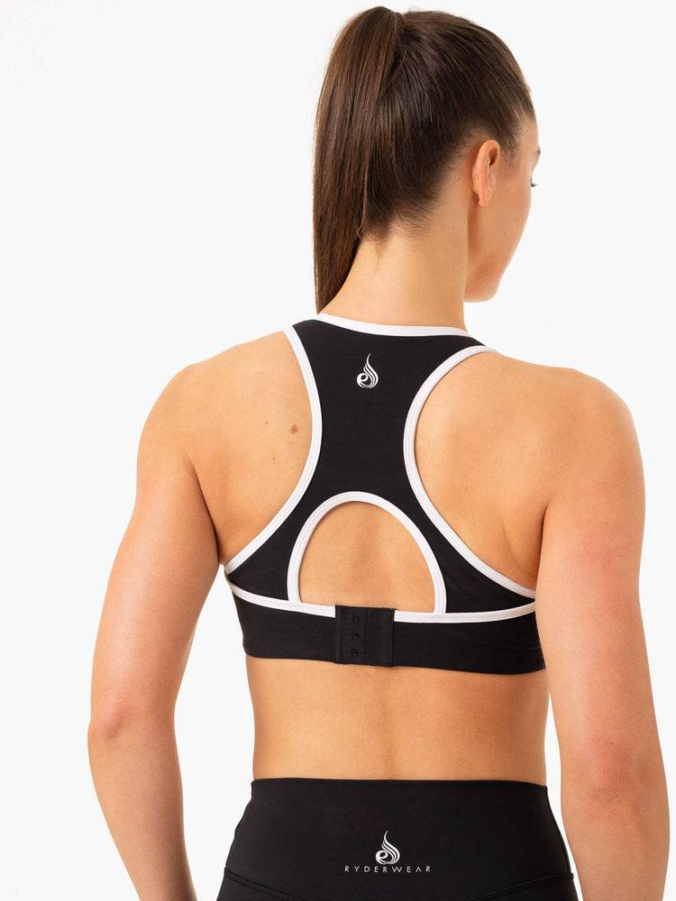 Ryderwear Women Sports Bra Frequency High Impact Women's Sports Bra Black | CA1876UT