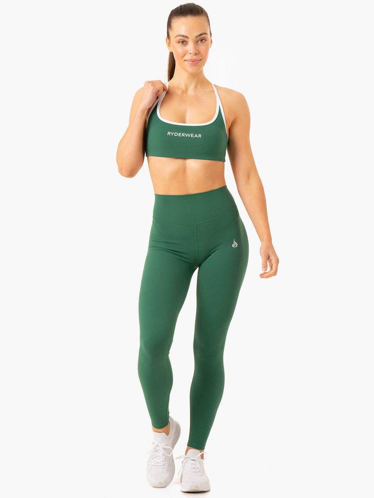 Ryderwear Women Sports Bra Frequency Women's Sports Bra Emerald | CA1923WY