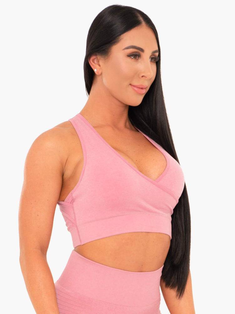 Ryderwear Women Sports Bra Geo Seamless Women's Sports Bra Pink | CA1733ZG