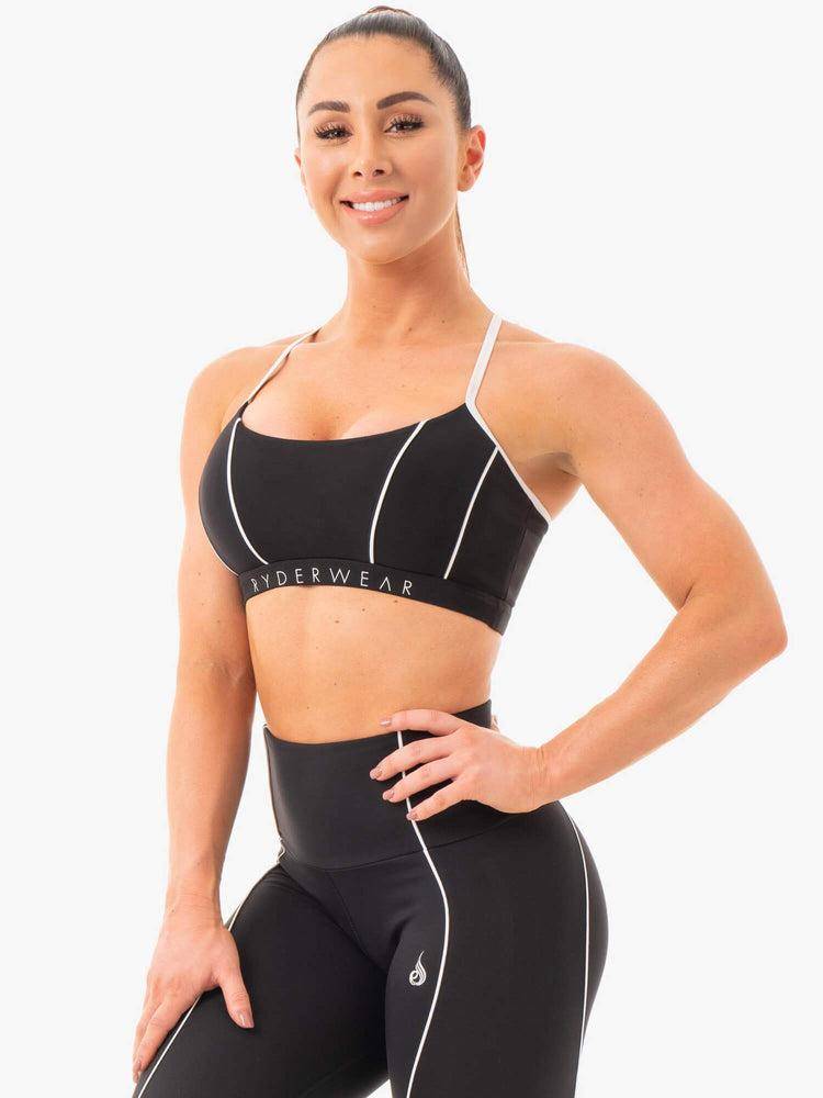 Ryderwear Women Sports Bra Glow Women's Sports Bra Black | CA1693YU