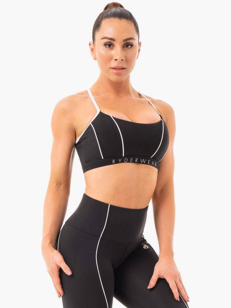 Ryderwear Women Sports Bra Glow Women's Sports Bra Black | CA1693YU