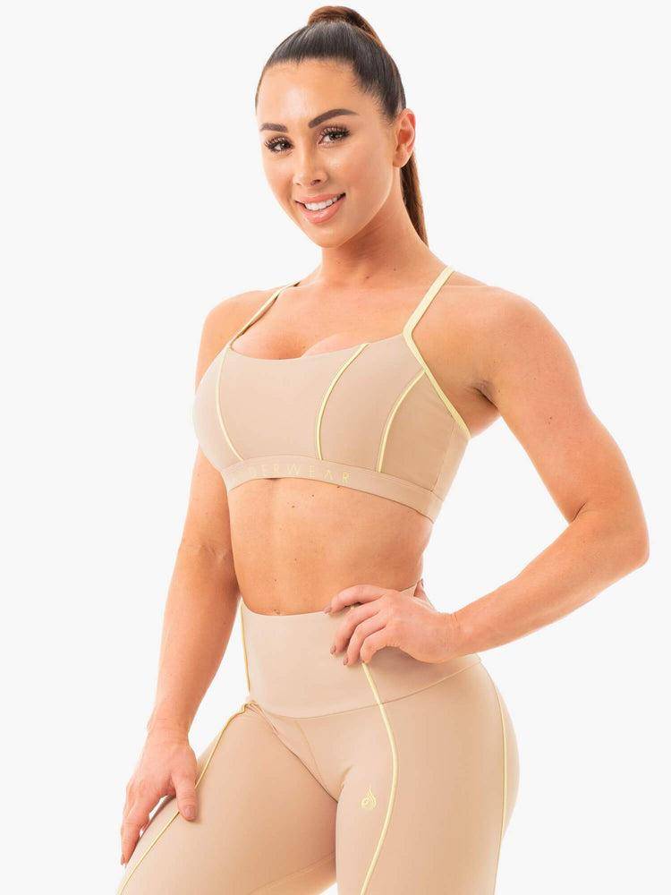 Ryderwear Women Sports Bra Glow Women's Sports Bra Latte | CA1810LH