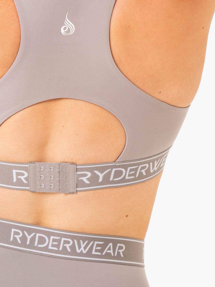 Ryderwear Women Sports Bra Level Up High Impact Women's Sports Bra Steel Grey | CA1881SO