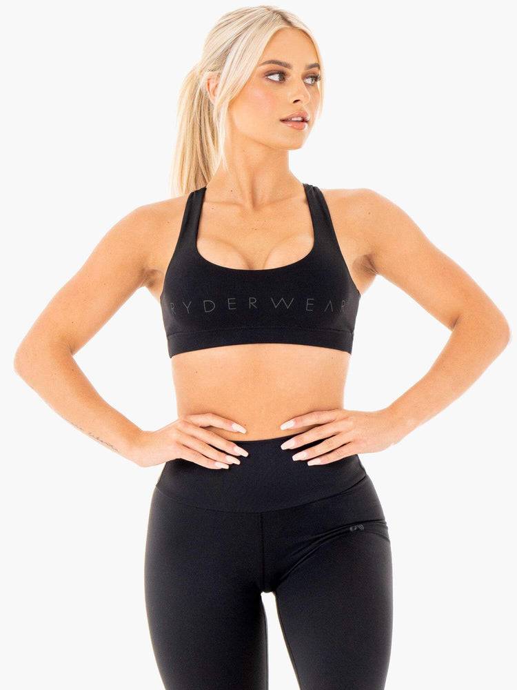 Ryderwear Women Sports Bra Motion Women's Sports Bra Black | CA1616UT