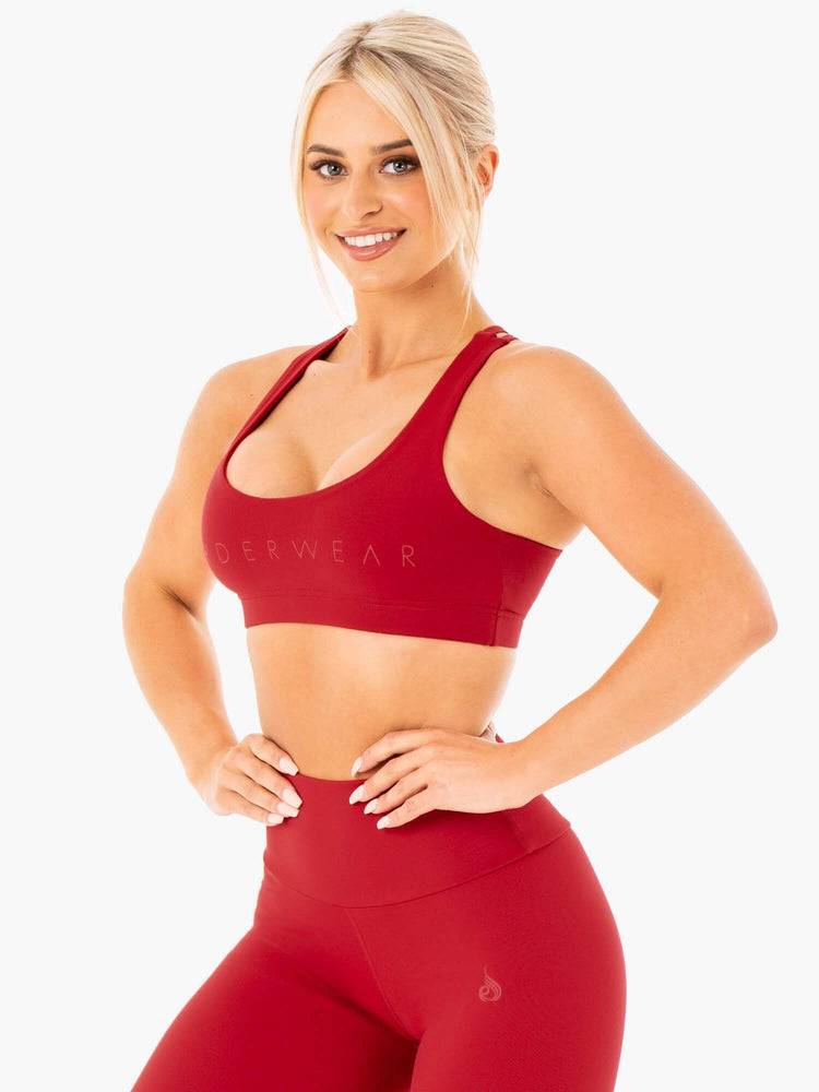 Ryderwear Women Sports Bra Motion Women's Sports Bra Red | CA1684VD