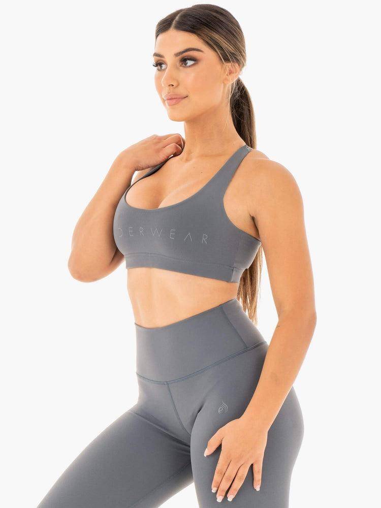 Ryderwear Women Sports Bra Motion Women's Sports Bra Charcoal | CA1688QZ