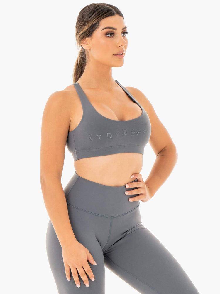 Ryderwear Women Sports Bra Motion Women's Sports Bra Charcoal | CA1688QZ