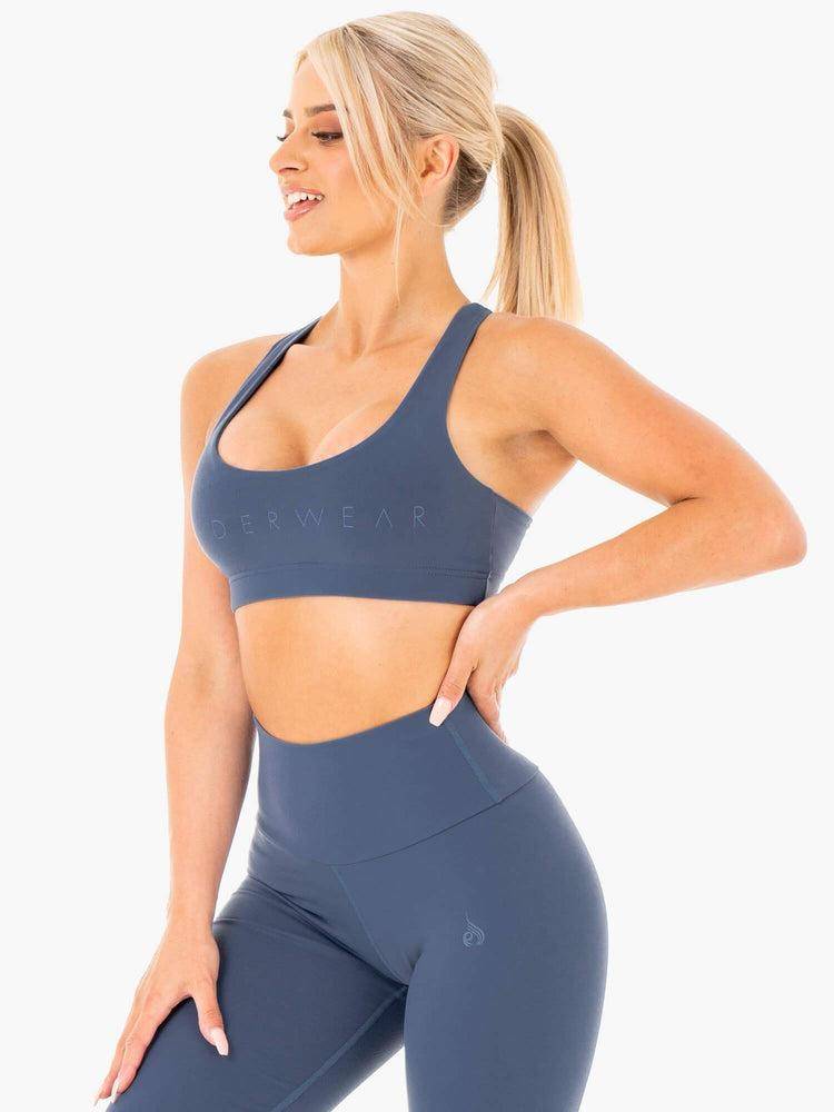 Ryderwear Women Sports Bra Motion Women's Sports Bra Steel Blue | CA1726DN