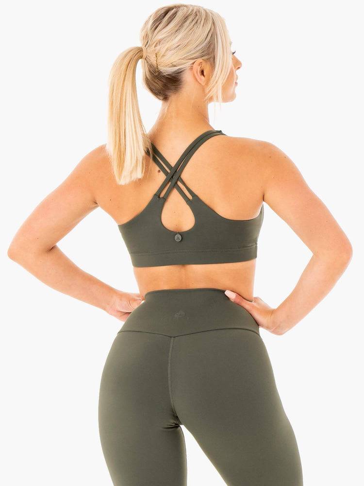 Ryderwear Women Sports Bra Motion Women's Sports Bra Khaki | CA1835KI