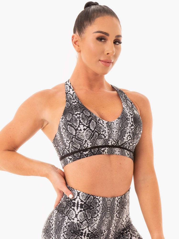 Ryderwear Women Sports Bra NEM X RW Women's Sports Bra White Snake | CA1652JJ