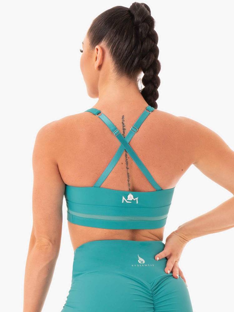 Ryderwear Women Sports Bra NEM X RW Women's Sports Bra Teal | CA1698AP