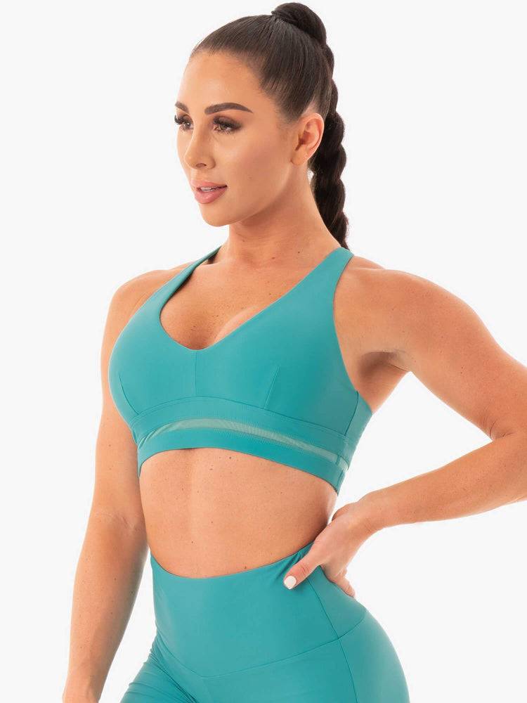 Ryderwear Women Sports Bra NEM X RW Women's Sports Bra Teal | CA1698AP