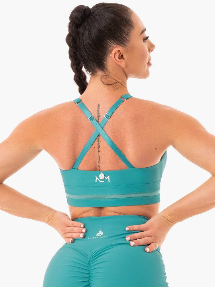 Ryderwear Women Sports Bra NEM X RW Women's Sports Bra Teal | CA1698AP