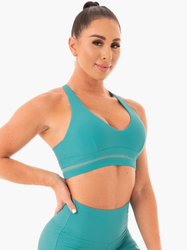 Ryderwear Women Sports Bra NEM X RW Women's Sports Bra Teal | CA1698AP