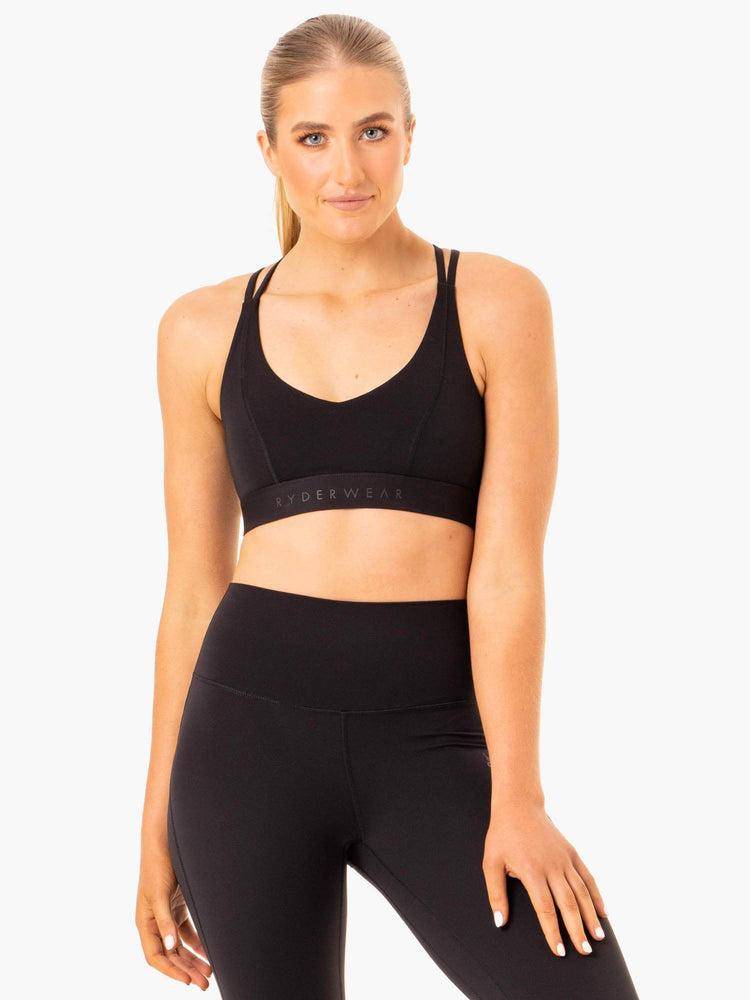 Ryderwear Women Sports Bra NKD Align Women\'s Sports Bra Black | CA1646AP