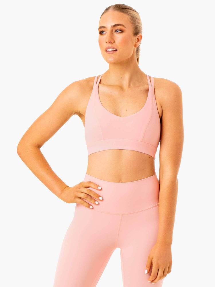 Ryderwear Women Sports Bra NKD Align Women\'s Sports Bra Pink | CA1716EX