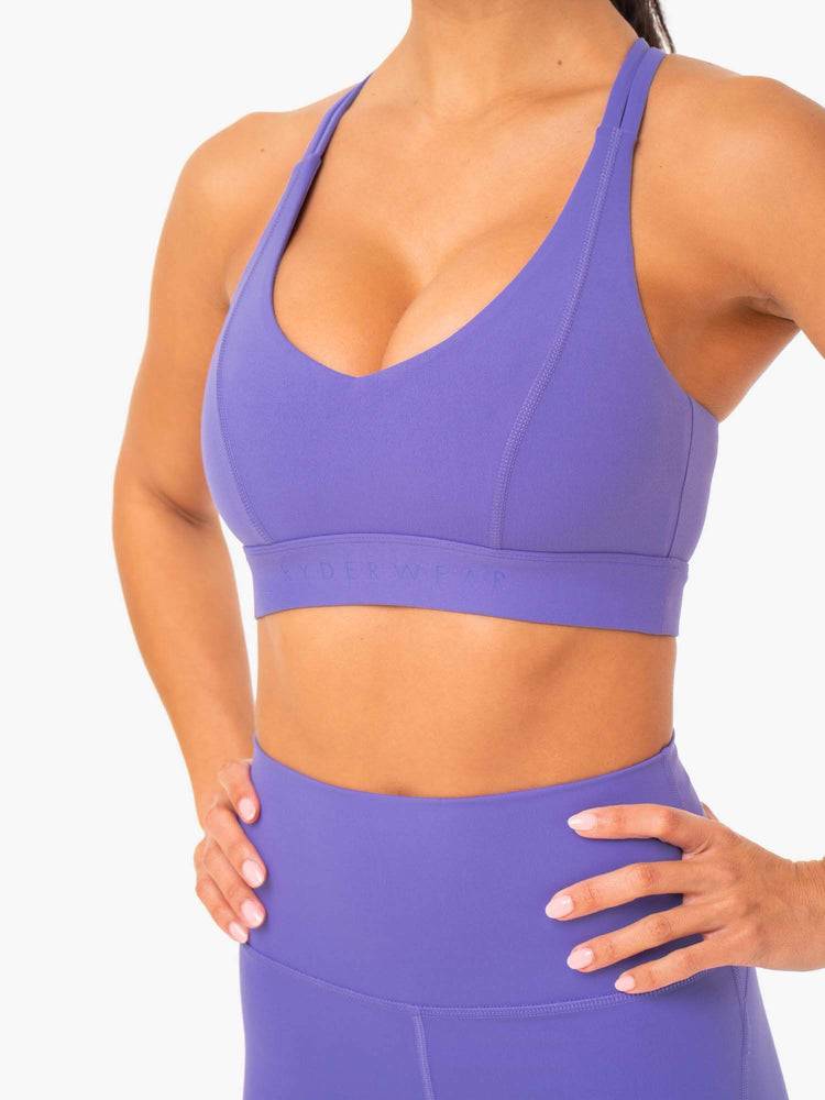 Ryderwear Women Sports Bra NKD Align Women's Sports Bra Purple | CA1730JJ