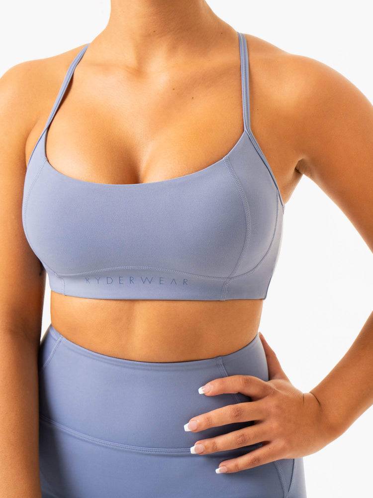 Ryderwear Women Sports Bra NKD Frame Women's Sports Bra Stonewash Blue | CA1896QZ