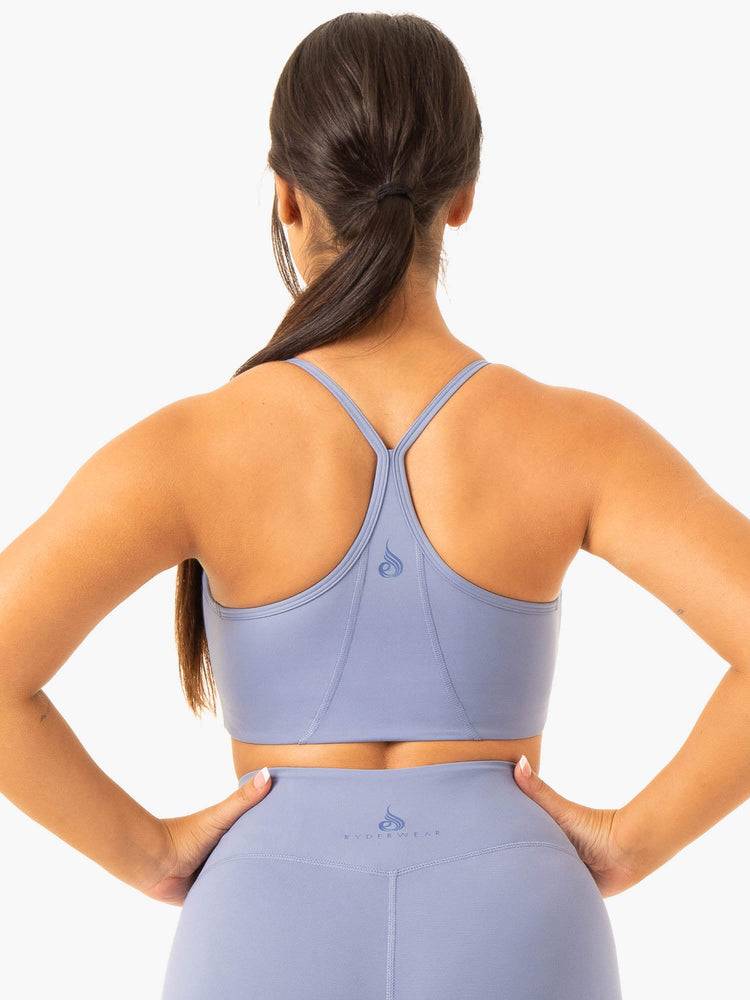 Ryderwear Women Sports Bra NKD Frame Women's Sports Bra Stonewash Blue | CA1896QZ