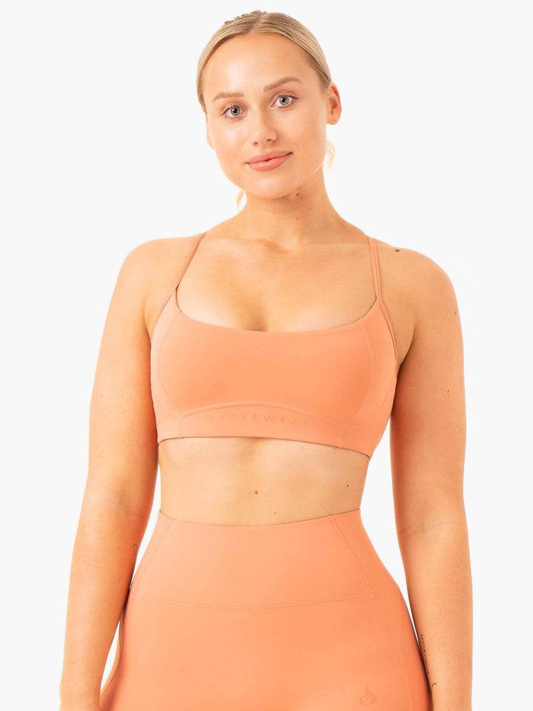 Ryderwear Women Sports Bra NKD Frame Women's Sports Bra Terracotta | CA1916XF