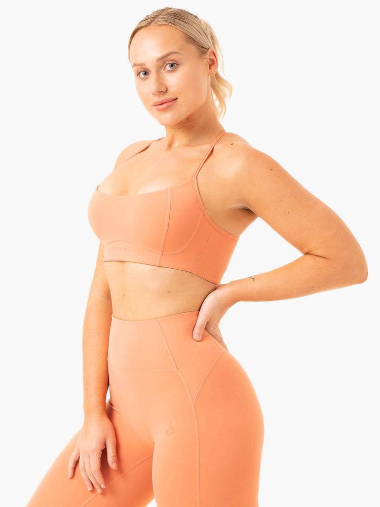 Ryderwear Women Sports Bra NKD Frame Women's Sports Bra Terracotta | CA1916XF